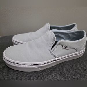 Vans Gray Slip-On Shoes Sz 8.5